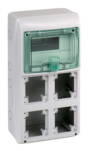 Распределительный шкаф Schneider Electric KAEDRA, 8 мод., IP65, навесной, пластик, зеленая дверь