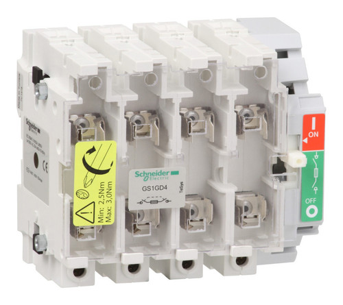 Рубильник с предохранителем Schneider Electric TeSys GS 63А 4P, 00C