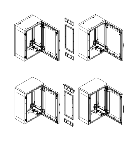 КОМПЛ. ДЛЯ ГОРИЗ.СОЕД. ШКАФОВ PLA12x3