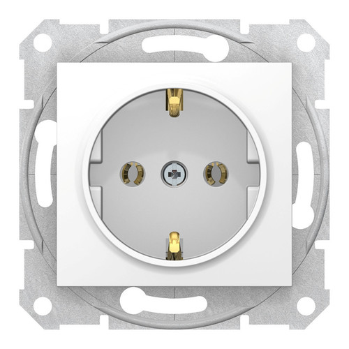 Розетка Schneider Electric SEDNA, скрытый монтаж, с заземлением, белый