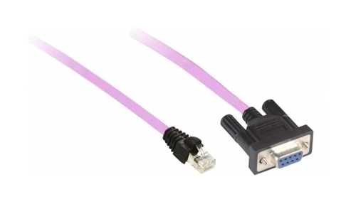 CANOPEN CABLE, 1M, SUB-D 9 FEMALE/RJ45