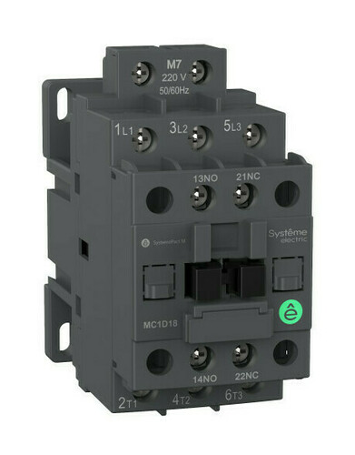 Контактор Systeme Electric SystemePact M 3P 9А 220В DC 4кВт, MC1D09MD