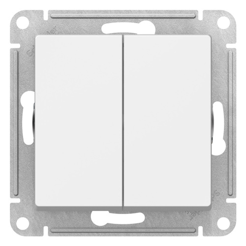 Systeme Electric AtlasDesign Лотос Выключатель 2-клавишный с самовозвратом, сх.5, 10АХ, механизм