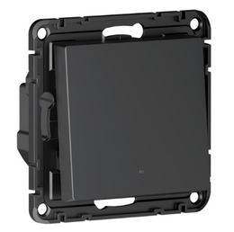 Умный выключатель одноклавишный Systeme Electric/Sber ATLASDESIGN SMART скрытый монтаж, с подсветкой, с нейтралью, карбон
